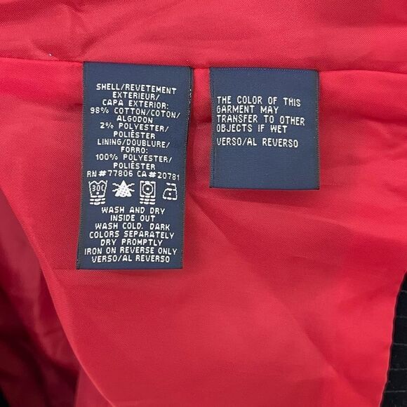 Tommy Hilfiger Vintage Y2K Black Velvet Pin Striped Blazer Jacket Size L - Picture 11 of 13